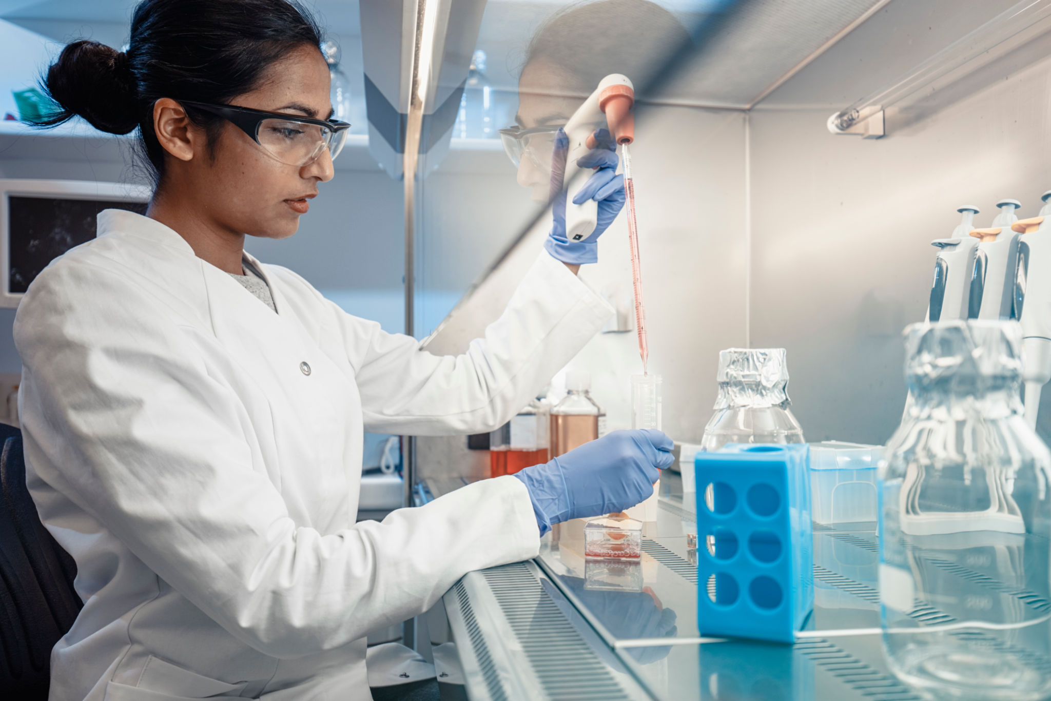 lab technician working