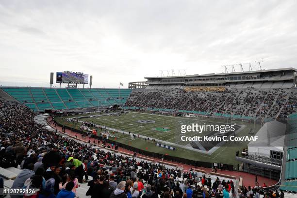 General view of Legion Field during an Alliance of American Football game between the Birmingham Iron and the Memphis Express on February 10, 2019 in...