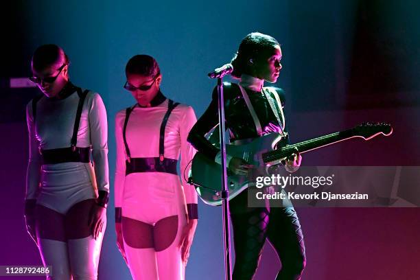 Janelle Monae performs onstage during the 61st Annual GRAMMY Awards at Staples Center on February 10, 2019 in Los Angeles, California.