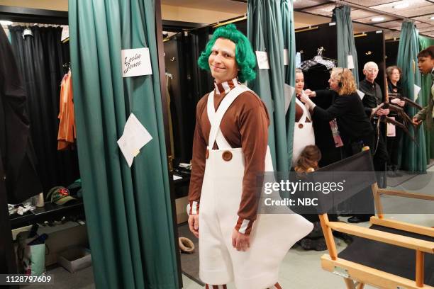 John Mulaney" Episode 1760 -- Pictured: Kyle Mooney as an Oompa Loompa, backstage in Studio 8H on Saturday, March 2, 2019 --