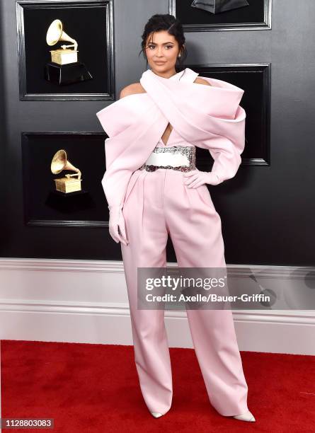 Travis Scott and Kylie Jenner attend the 61st Annual GRAMMY Awards at Staples Center on February 10, 2019 in Los Angeles, California.