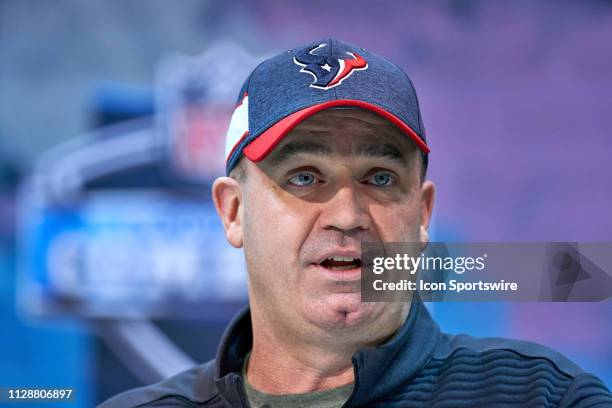 Houston Texans head coach Bill O'Brien during the NFL Scouting Combine on February 27, 2019 at the Indiana Convention Center in Indianapolis, IN.