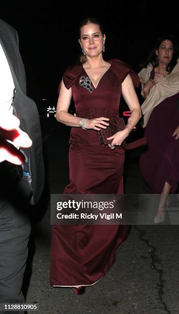 Amy Adams seen leaving the 72nd annual EE British Academy Film Awards held at London's Royal Albert Hall on February 10, 2019 in London, England.