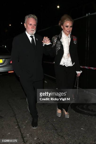Guests seen leaving the 72nd annual EE British Academy Film Awards held at London's Royal Albert Hall on February 10, 2019 in London, England.