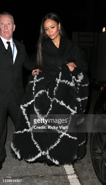 Thandie Newton seen leaving the 72nd annual EE British Academy Film Awards held at London's Royal Albert Hall on February 10, 2019 in London, England.