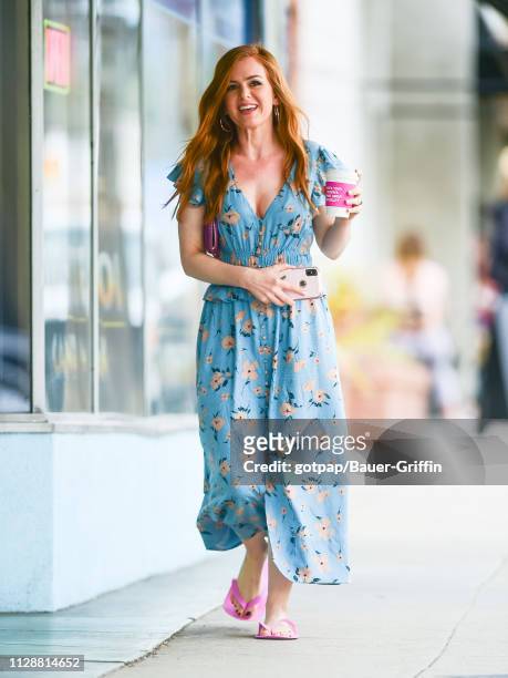 Isla Fisher is seen on March 05, 2019 in Los Angeles, California.