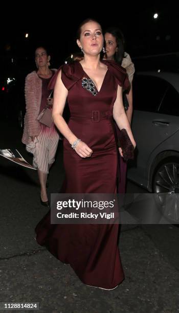 Amy Adams seen leaving the 72nd annual EE British Academy Film Awards held at London's Royal Albert Hall on February 10, 2019 in London, England.