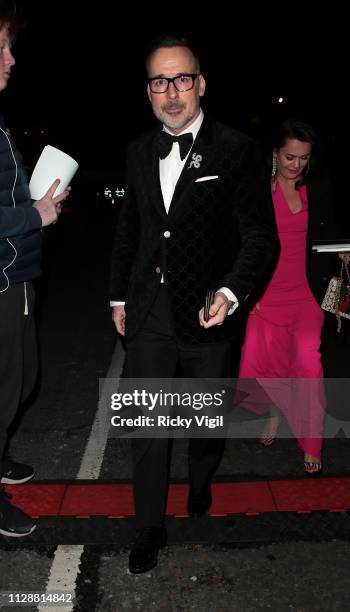 David Furnish seen leaving the 72nd annual EE British Academy Film Awards held at London's Royal Albert Hall on February 10, 2019 in London, England.