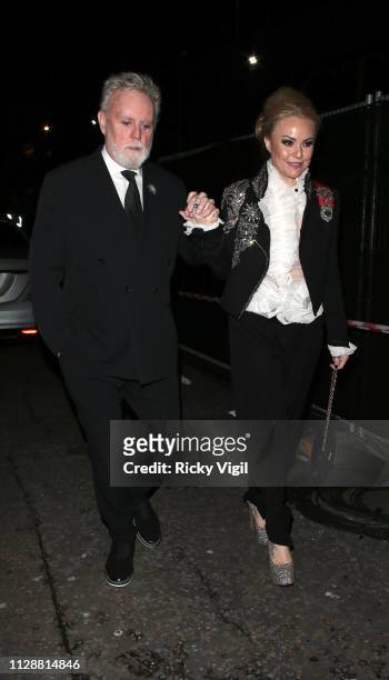 Guests seen leaving the 72nd annual EE British Academy Film Awards held at London's Royal Albert Hall on February 10, 2019 in London, England.