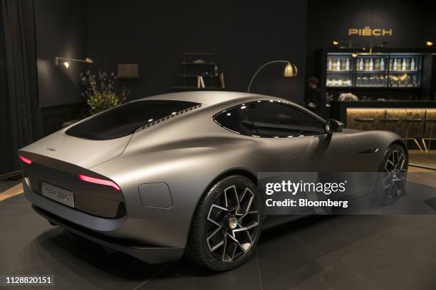 Piech Mark Zero all electric supercar sits on display on the Piech Automotive AG exhibition stand on day two of the 89th Geneva International Motor...