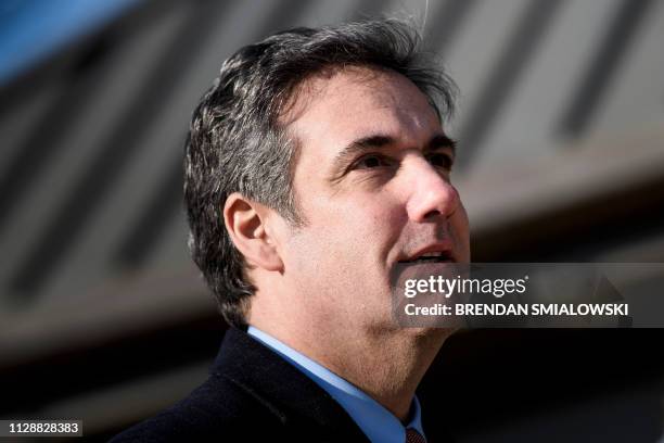Michael Cohen, US President Donald Trump's former personal attorney, arrives to testify in a closed session before the House Intelligence Committee...