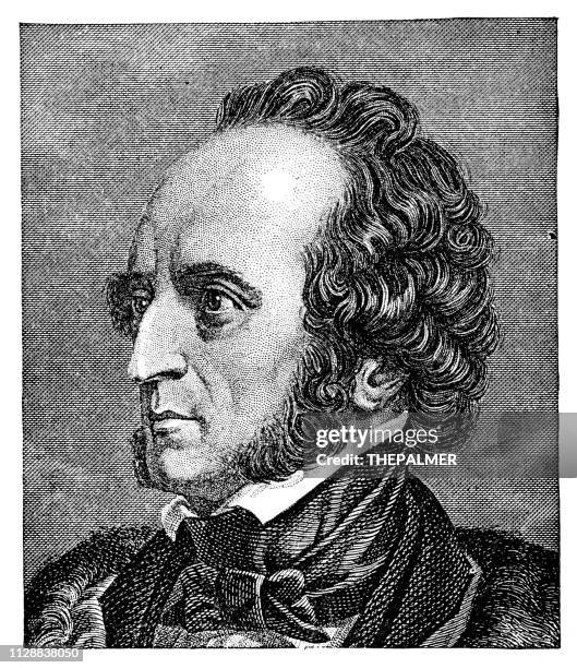 felix mendelssohn engraving 1894 - felix mendelssohn composer stock illustrations