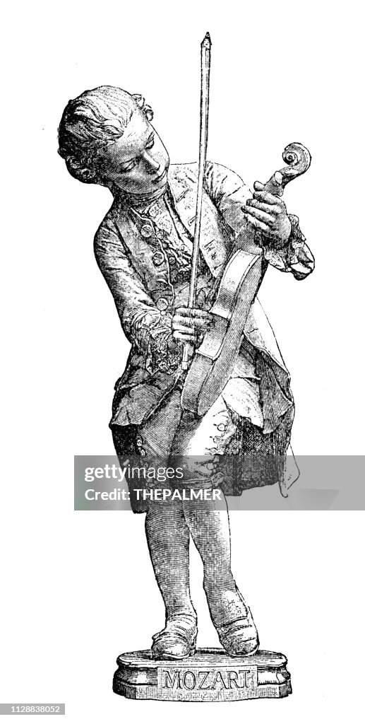 Wolfgang Amadeus Mozart engraving 1894