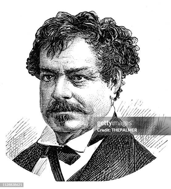 actor edwin forrest engraving 1894 - peter paul rubens painter stock illustrations