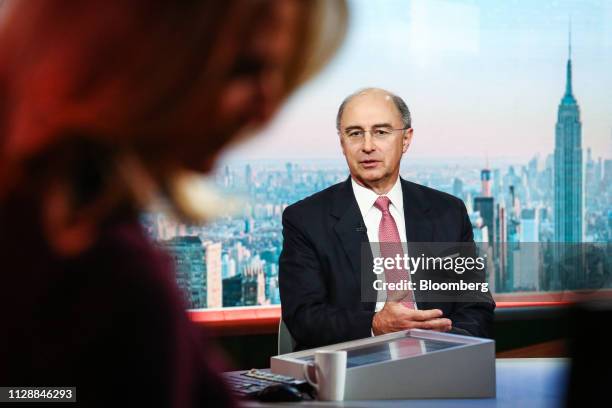 Xavier Rolet, chief executive officer of CQS UK LLP, speaks during a Bloomberg Television interview in New York, U.S., on Wednesday, March 6, 2019....