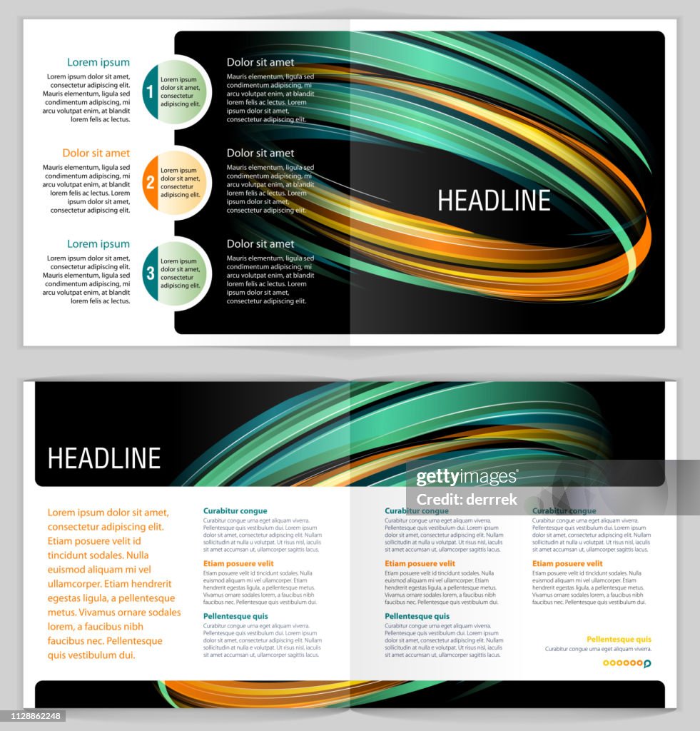 Leaflet Examples Readable Leaflet Design Example High-Res Vector Graphic - Getty Images