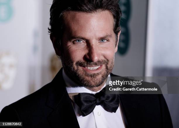 Bradley Cooper attends the EE British Academy Film Awards at Royal Albert Hall on February 10, 2019 in London, England.