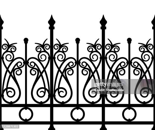 wrought iron seamless - blacksmith stock illustrations