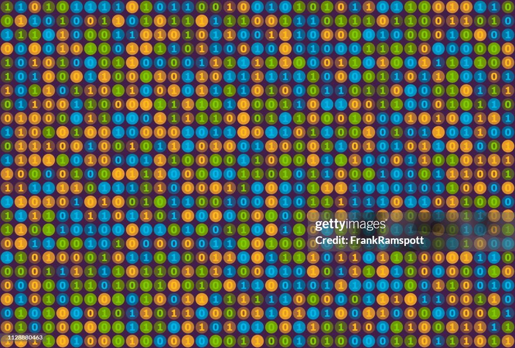 Fresh Binary Numbers Circle Vector Pattern Horizontal High-Res Vector ...