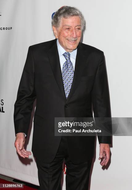 Singer Tony Bennett attends the Universal Music Group's 2019 after party to celebrate The GRAMMYs at ROW DTLA on February 10, 2019 in Los Angeles,...