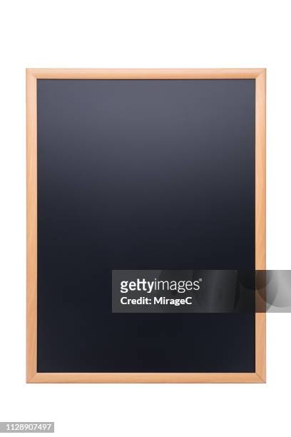 empty vertical blackboard on white - immagine on white board foto e immagini stock