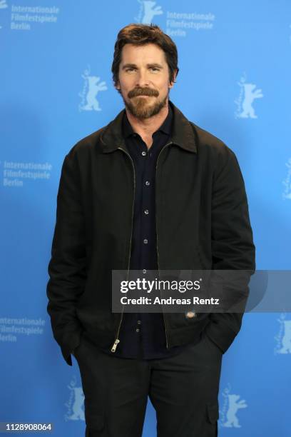 Christian Bale poses at the "Vice" photocall during the 69th Berlinale International Film Festival Berlin at Grand Hyatt Hotel on February 11, 2019...