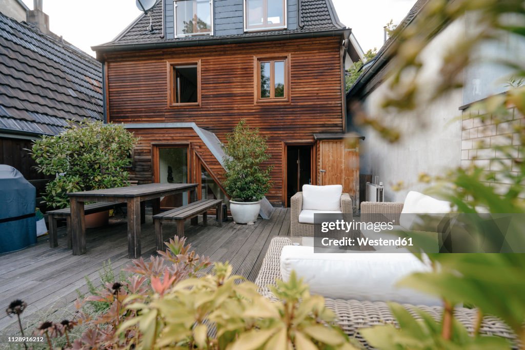 Backside Terrace Back Side Of Onefamily House With Terrace High-Res Stock Photo - Getty ...