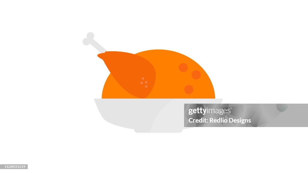 Herfst kip pictogram
