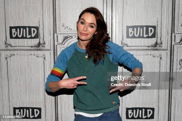 Lena Headey attends Build Series to discuss 'Fighting with My Family' at Build Studio on February 11, 2019 in New York City.