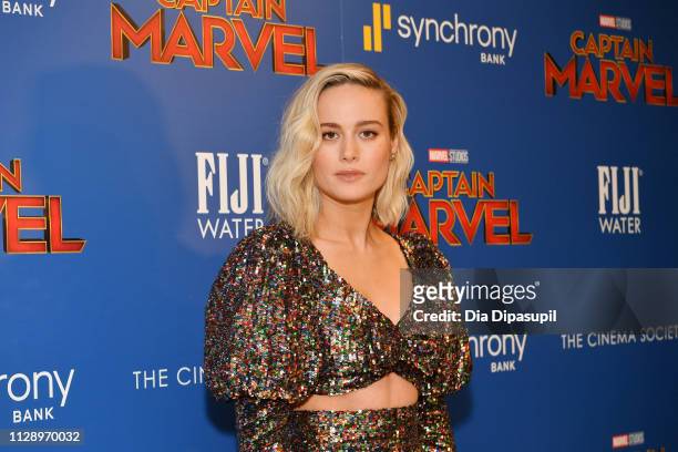Brie Larson attends the "Captain Marvel" screening at Henry R. Luce Auditorium at Brookfield Place on March 6, 2019 in New York City.