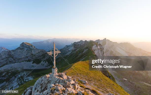 österreich tirol - rofanspitze - lebensziel stock pictures, royalty-free photos & images