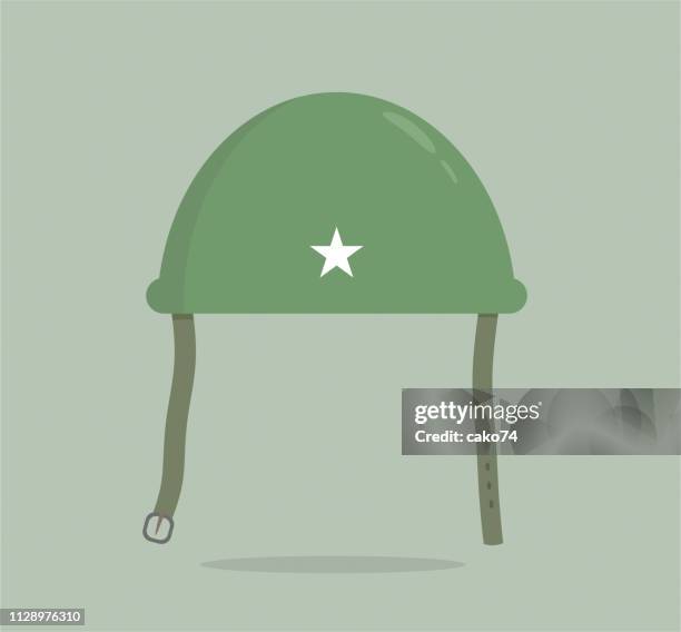 soldier helmet flat design - bodyguard stock illustrations
