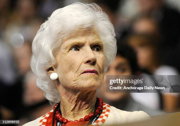 Roberta McCain, mother of Republican presidential candidate John McCain, attends the first day of the Republican National Convention in St. Paul,...