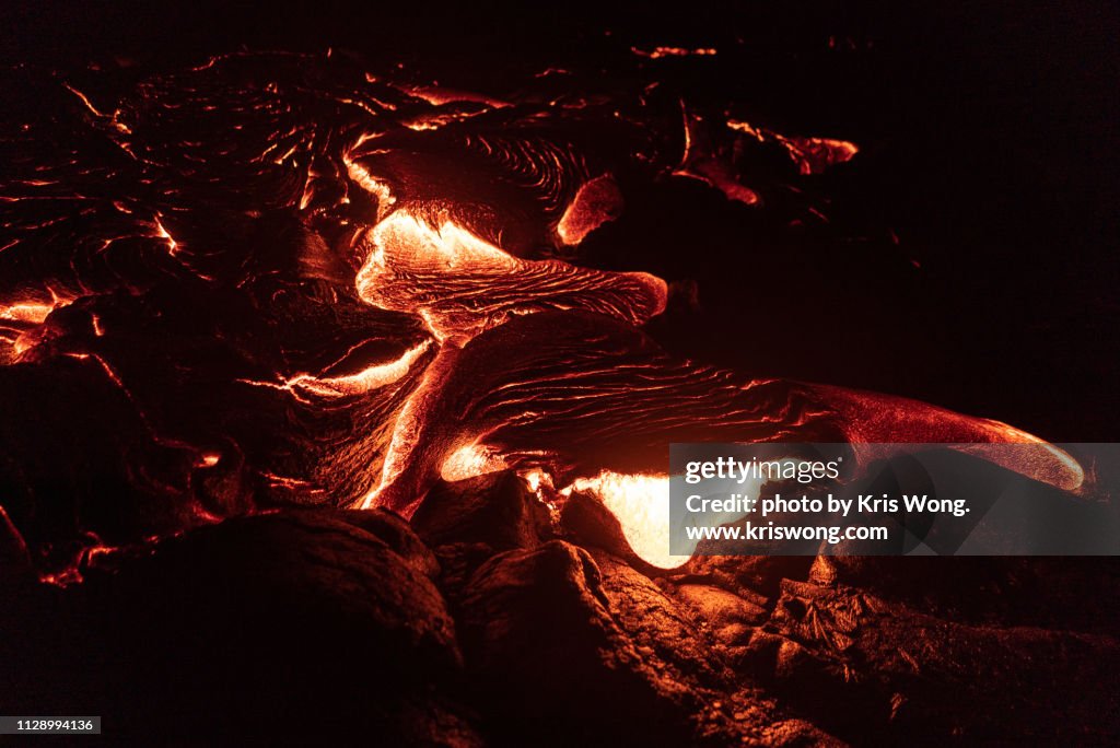 Lava Flow at night