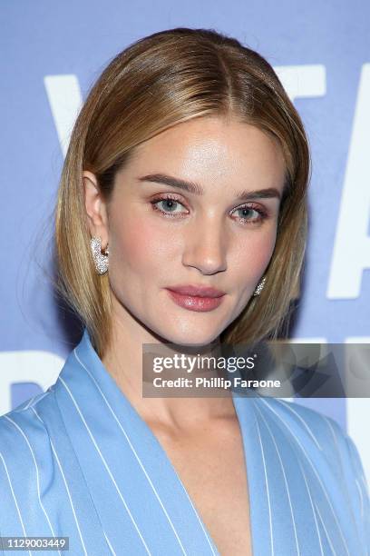 Rosie Huntington-Whiteley attends the Vital Proteins celebration for the launch of Collagen Water on March 6, 2019 in Irvine, California.