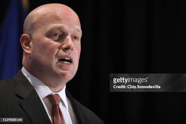 Acting U.S. Attorney General Matthew Whitaker delivers remarks to the National Sheriffs' Association's Legislative and Technology Winter Conference...
