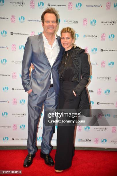 ActorJack Coleman and wife actress Beth Toussaint attend the 2019 Miami Film Festival 'RATTLESNAKES' Screening at Silverspot Cinema - Downtown Miami...