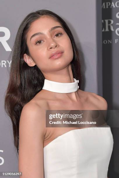 Model Paula Montes attends the amfAR New York Gala 2019 at Cipriani Wall Street on February 6, 2019 in New York City.