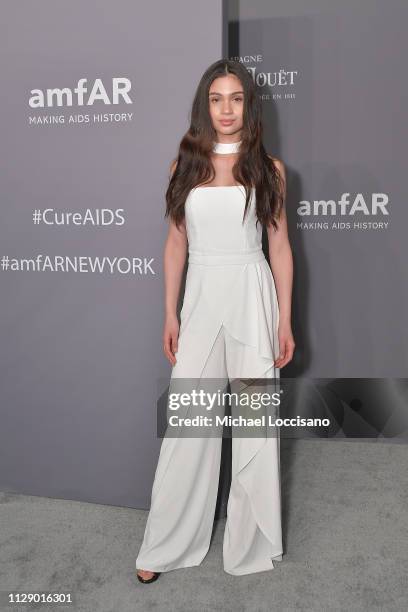 Model Paula Montes attends the amfAR New York Gala 2019 at Cipriani Wall Street on February 6, 2019 in New York City.