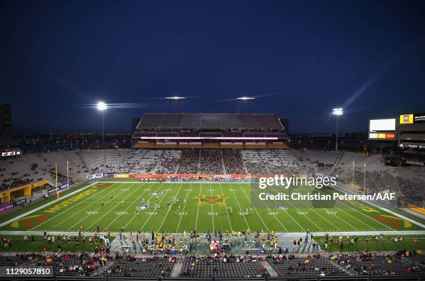 General view during the Alliance of American Football game between the Arizona Hotshots and the Salt Lake Stallions at Sun Devil Stadium on February...