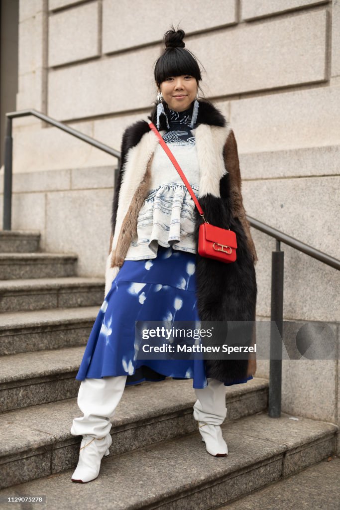 Susie Lau is seen on the street during New York Fashion Week AW19 ...