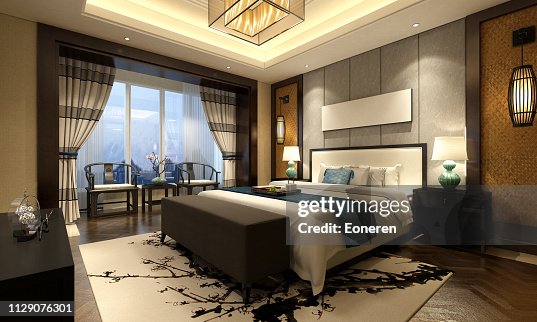 Chinese Style Bedroom Interior High-Res Stock Photo - Getty Images