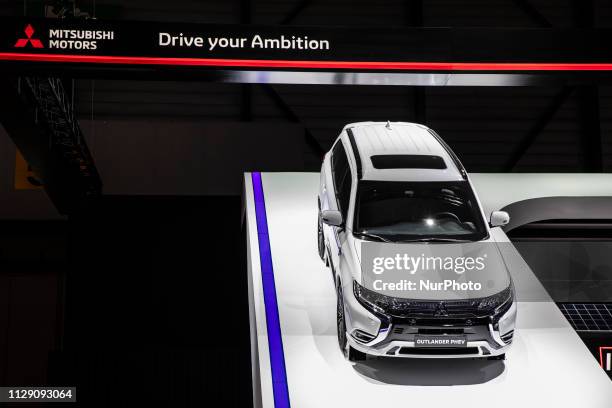 Mitsubishi Outlander PHEV during the Geneva International Motor Show Gims in Geneva, Switzerland from 7 to 17 of March .