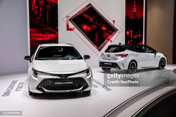 Toyota Corolla Hybrid during the Geneva International Motor Show Gims in Geneva, Switzerland from 7 to 17 of March .