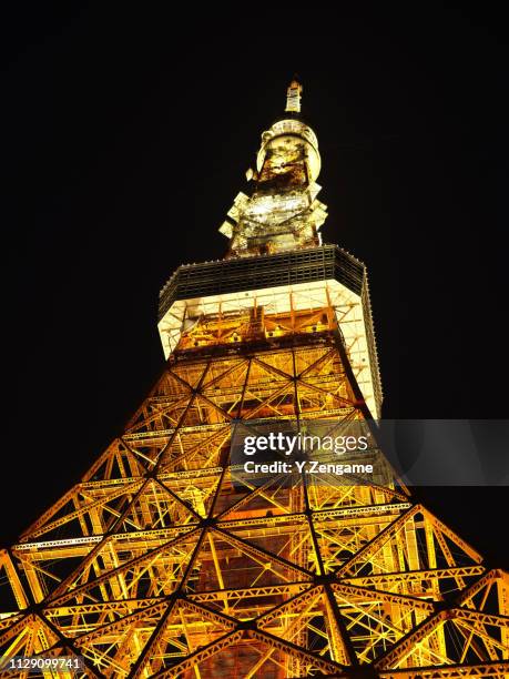 tokyo tower - 都市の全景 stock pictures, royalty-free photos & images