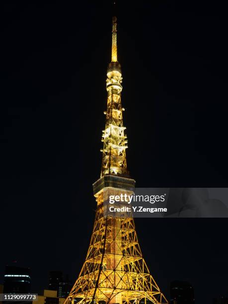 tokyo tower - 都市の全景 stock pictures, royalty-free photos & images