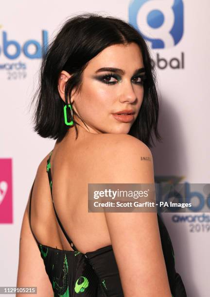 Dua Lipa at The Global Awards 2019 with Very.co.uk held at London's Eventim Apollo Hammersmith.