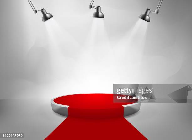 studio red carpet - glamour stock illustrations
