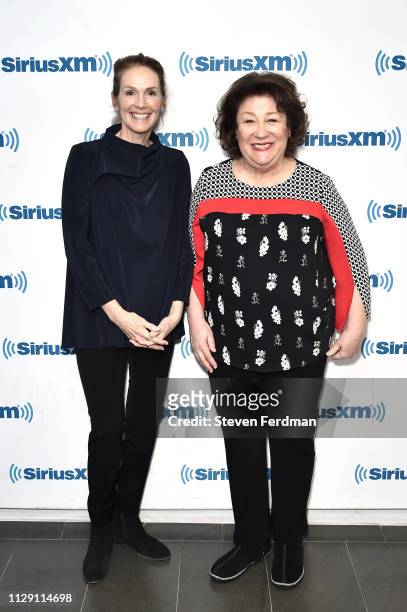Julie Hagerty and Margo Martindale visit SiriusXM Studios on on March 7, 2019 in New York City.