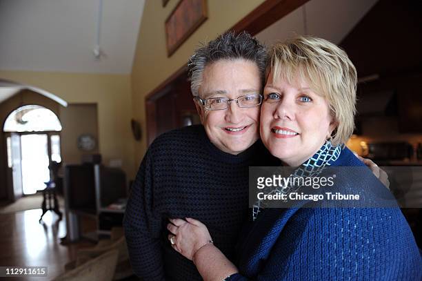 Married 32 years, Jim and Sheri Mueller offer premarital counseling to couples regardless of religious affiliation in Algonquin, Illinois, on Friday,...